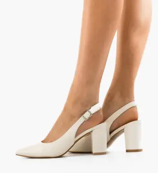 Pantofi dama Leona Albi imagine