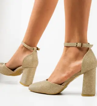 Pantofi dama Lewis Aurii imagine