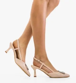 Pantofi dama Lorna Bej imagine