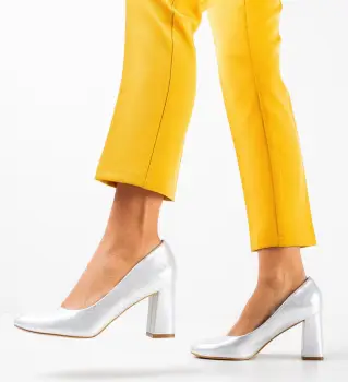 Pantofi dama Luber Argintii imagine