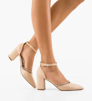 Pantofi dama Lynes Bej 2 imagine