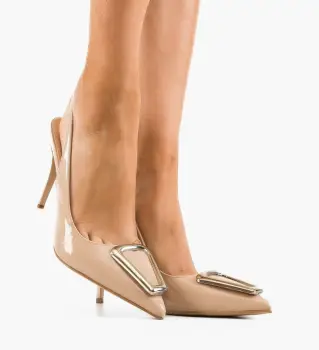 Pantofi dama Malas Bej imagine