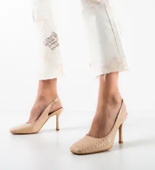 Pantofi dama Melia Bej imagine