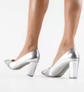 Pantofi dama Meyly Argintii imagine