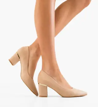 Pantofi dama Michi Bej imagine