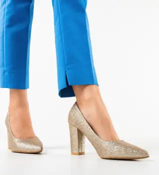 Pantofi dama Morgan Aurii imagine