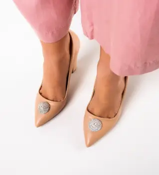 Pantofi dama Munyr Bej imagine