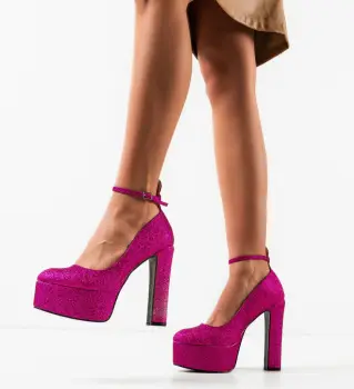 Pantofi dama Ned Fuchsia imagine