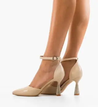 Pantofi dama Nencia Bej imagine
