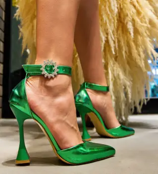 Pantofi dama Nonac Verzi 2 imagine