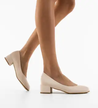 Pantofi dama Nora Bej imagine