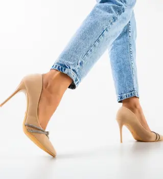 Pantofi dama Norah Bej imagine