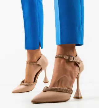 Pantofi dama Nyert Bej imagine