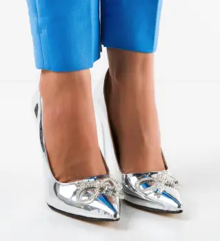 Pantofi dama Opsitro Argintii 2 imagine