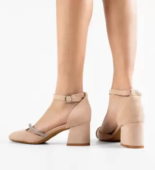 Pantofi dama Pamela Bej imagine