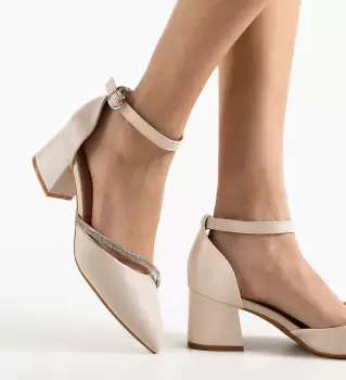 Pantofi dama Pamela Bej imagine