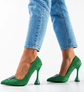 Pantofi dama Provok Verde 3 imagine
