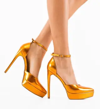 Pantofi dama Rada Portocalii imagine