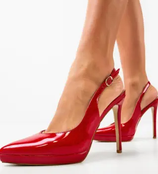 Pantofi dama Rajendra Rosii imagine