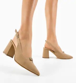 Pantofi dama Rich Bej 2 imagine