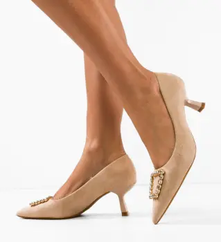 Pantofi dama Riya Bej imagine