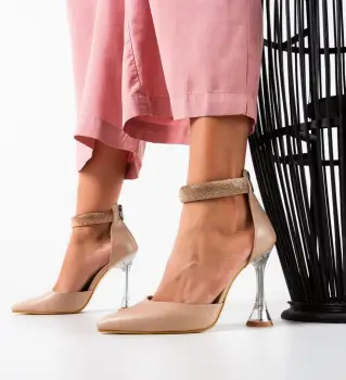 Pantofi dama Romina Bej imagine