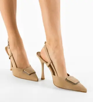 Pantofi dama Romyna Bej imagine