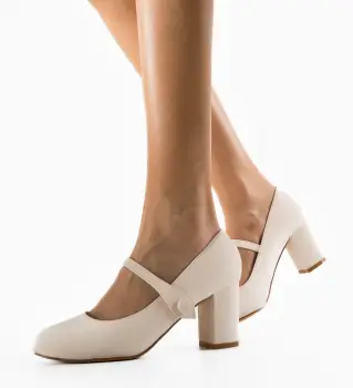 Pantofi dama Rossella Bej imagine