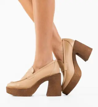 Pantofi dama Socheat Bej imagine