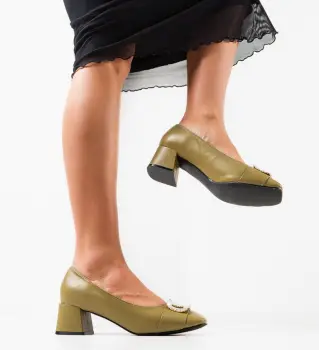 Pantofi dama Strickl Khaki imagine