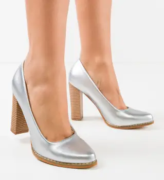 Pantofi dama Sulfo Argintii 3 imagine