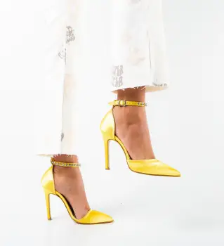 Pantofi dama Tanos Galbeni imagine