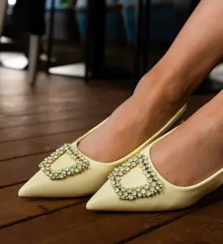 Pantofi dama Vaneza Galbeni imagine