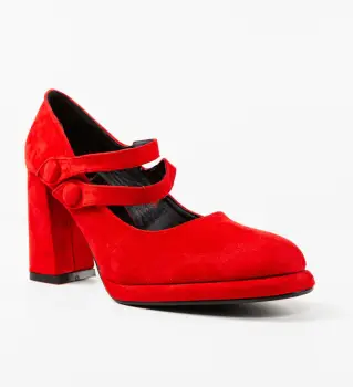 Pantofi dama Vintage Rosii 2 imagine