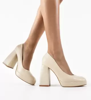 Pantofi dama Violet Bej imagine