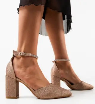 Pantofi dama Virginia Aurii 2 imagine