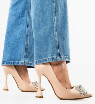 Pantofi dama Yerer Bej imagine