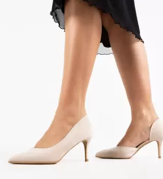 Pantofi dama Zahrao Bej imagine