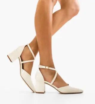 Pantofi dama Zawadi Albi imagine