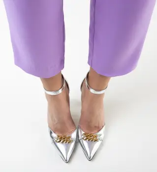 Pantofi Deler Argintii imagine