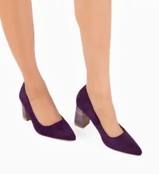 Pantofi Ferne Mov 3 imagine