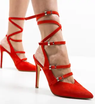 Pantofi Janem Rosii imagine