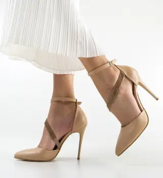 Pantofi Mezek Bej imagine