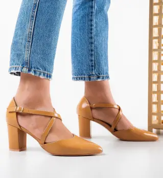 Pantofi Rahma Camel imagine