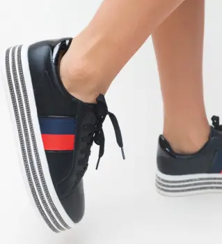 Pantofi Sport Fold Negri imagine