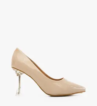 Pantofi stiletto Bakma Bej imagine