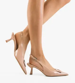 Pantofi stiletto dama Amoic Nude imagine