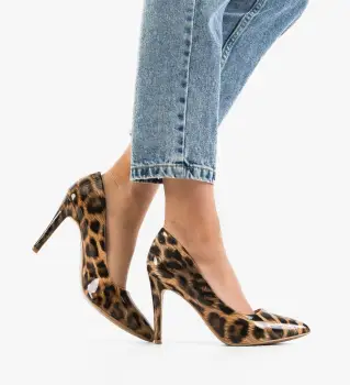 Pantofi stiletto dama Azaan Animal Print imagine