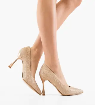 Pantofi stiletto dama Bridie Aurii 2 imagine