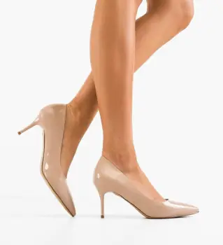 Pantofi stiletto dama Dyra Bej imagine